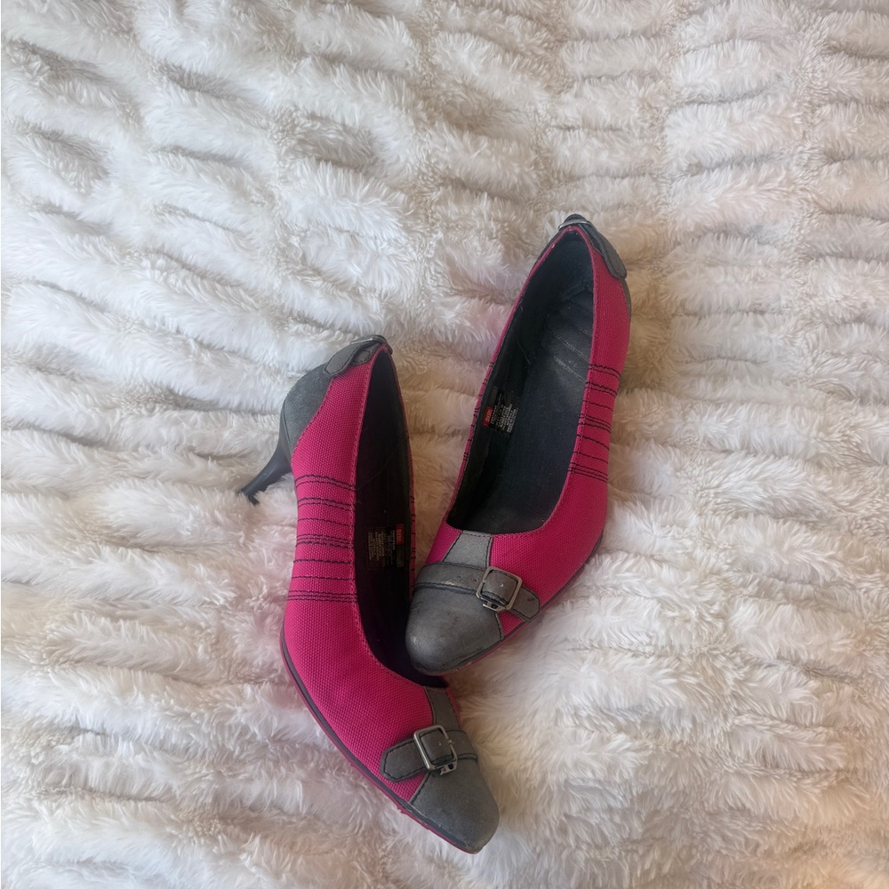 Vintage ‘Y2k’ Diesel “Combustion” Pumps  Sz 8.5 - Pink & Grey Suede